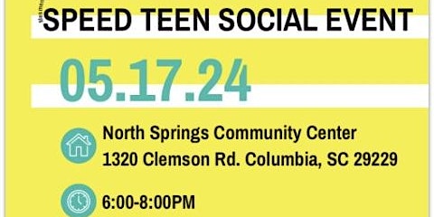 Primaire afbeelding van Mesmerize Enterprise Presents:  Speed Teen Social Event