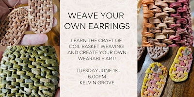 Weave your own earrings -  wrapping stitch technique