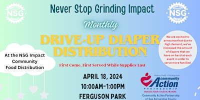 Image principale de Free Drive Up Diaper Distribution-(April)