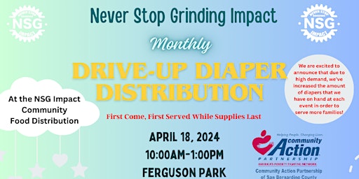 Image principale de Free Drive Up Diaper Distribution-(April)