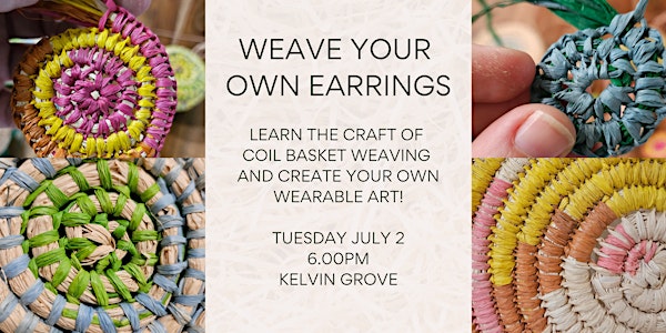 Weave your own coil earrings - blanket stitch technique