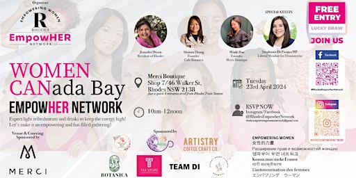 Imagem principal do evento Women CANada Bay EmpowHer Network Event