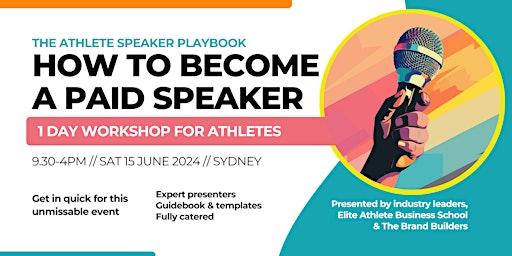 Primaire afbeelding van The Athlete Speaker Playbook: How to Become a Paid Speaker (Sydney)