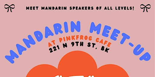 Primaire afbeelding van pinkFROG cafe Mandarin Meetup