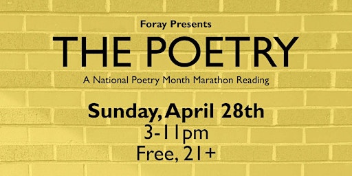 Foray Presents: THE POETRY primary image