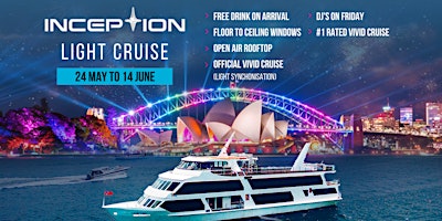 Imagem principal do evento VIVID Lights Cruise - #1 Rated Vessel with free drink - Inception (Midweek)