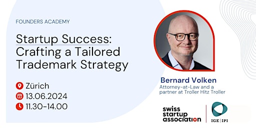 Primaire afbeelding van Startup Success: Crafting a Tailored Trademark Strategy 13.06.2024