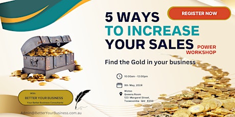 5 Ways to Increase Your Sales - POWER Workshop primary image