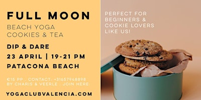 Imagem principal do evento Full Moon Beach Yoga with Cookies and Tea