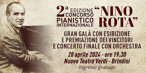 Immagine principale di Concorso Pianistico Internazionale "Nino Rota" - 2ª edizione 