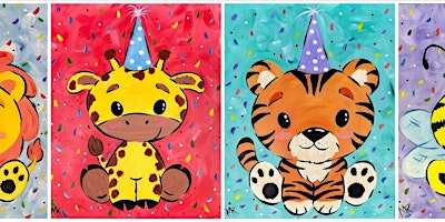 Imagen principal de Cute Animal Assemble - Family Fun - Paint and Sip by Classpop!™