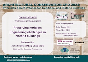 Imagem principal do evento Preserving Heritage: Engineering challenges in historic buildings