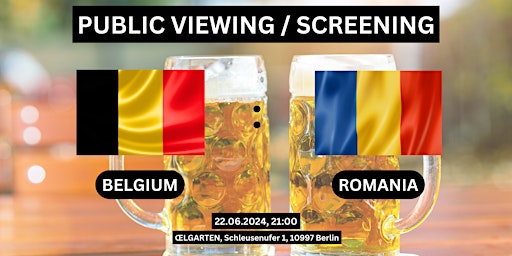 Imagem principal de Public Viewing/Screening: Belgium vs. Romania