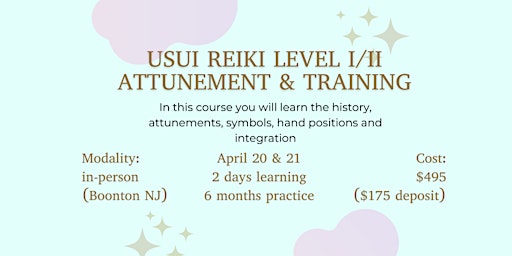 Imagen principal de Reiki Attunement and Training 1 & 2