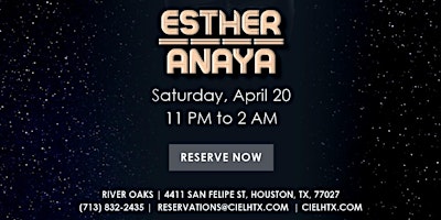 Image principale de ESTHER ANAYA in Houston!