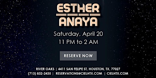 Image principale de ESTHER ANAYA in Houston!