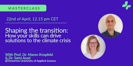 Hauptbild für Shaping the transition: How your skills can fight the climate crisis