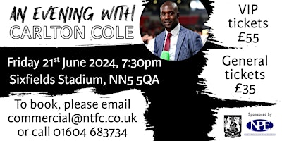An Evening With Carlton Cole primary image
