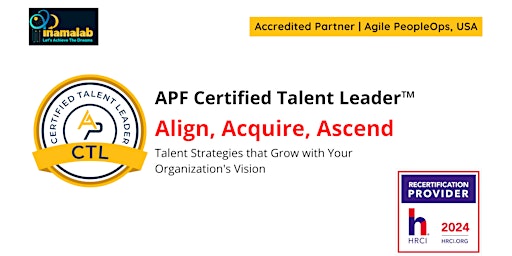 APF Certified Talent Leader™ (APF CTL™) May 29-30, 2024 primary image