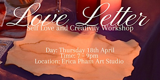 Imagem principal do evento “Love Letter” - Self Love and Creativity workshop