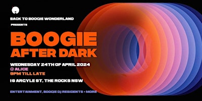 Imagem principal do evento BACK TO BOOGIE WONDERLAND presents BOOGIE AFTER DARK!