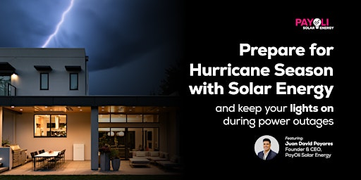 PayOli | Solar Energy Webinar,  Hurricane Preparedness primary image