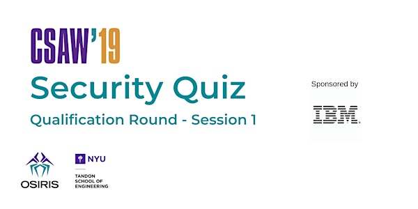 Security Quiz Qualification Round Session 1