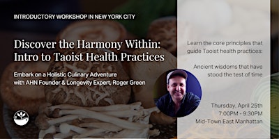 Imagen principal de Introduction evening: Unlock the Secrets of Longevity with Taoist Herbs