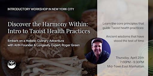 Introduction evening: Unlock the Secrets of Longevity with Taoist Herbs primary image