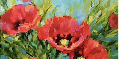 Imagem principal de "Poppies" Canvas Painting at Drunken Rabbit Brewing - Monday May 6th