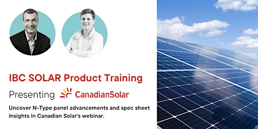 Imagem principal do evento IBC Solar - Product Training Presenting Canadian Solar