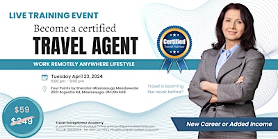 Imagen principal de Learn to Become a Certified Travel Agent - Mississauga