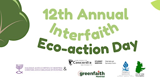 Image principale de 12th annual Interfaith EcoAction Day - journée interreligieuse ÉcoAction