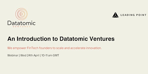 An Introduction to Datatomic Ventures primary image