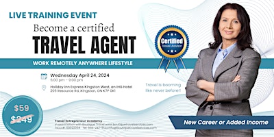 Immagine principale di Learn to Become a Certified Travel Agent - Kingston 