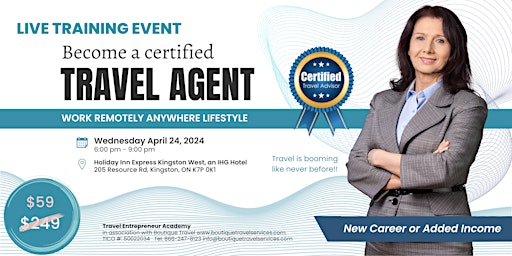 Immagine principale di Learn to Become a Certified Travel Agent - Kingston 