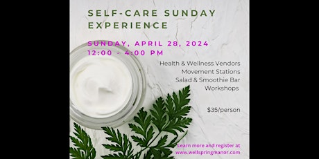 2024 Self-care Sunday Pop-up Experience