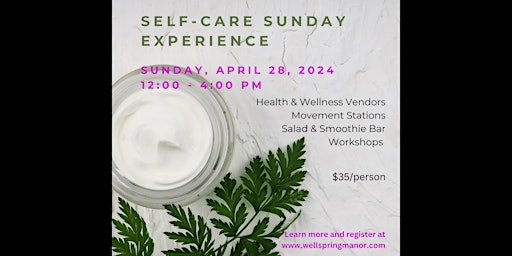 Imagem principal do evento 2024 Self-care Sunday Pop-up Experience