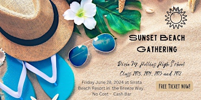 Imagem principal do evento Sunset gathering in the Breeze Way at Sirata Beach - DHHS Class of 72 to 75