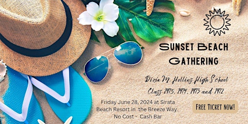 Imagem principal do evento Sunset gathering in the Breeze Way at Sirata Beach - DHHS Class of 72 to 75