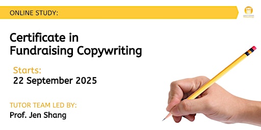 Certificate in Fundraising Copywriting (22nd September 2025) primary image