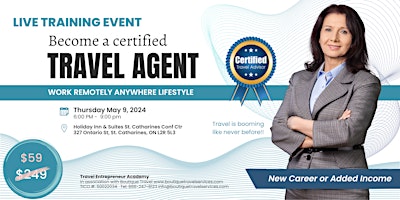 Image principale de Learn to Become a Certified Travel Agent - Niagara