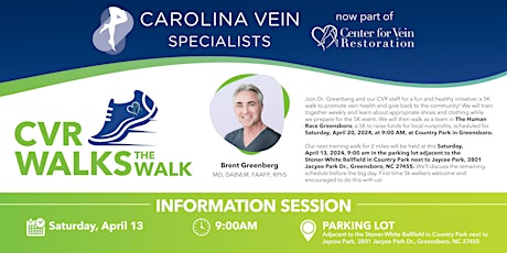 Imagen principal de Join us for CVR Walks the Walk - Dr. Greenberg!