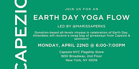 Earth Day Yoga Flow at Capezio Flagship Store
