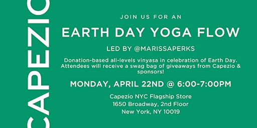 Earth Day Yoga Flow at Capezio Flagship Store primary image