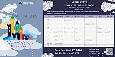 Hauptbild für Alpharetta Library Storytelling Festival - 2024