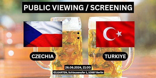 Imagen principal de Public Viewing/Screening: Czechia vs. Turkiye