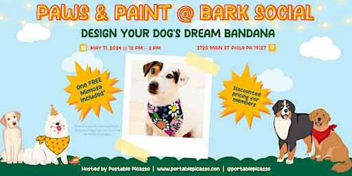 Imagem principal do evento Paws & Paint: Craft Your Dog’s Bandana
