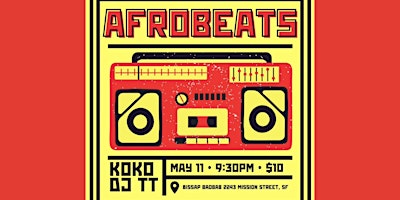 AFROBEATS / KOKO / DJ TT primary image