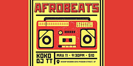Imagem principal do evento AFROBEATS / KOKO / DJ TT